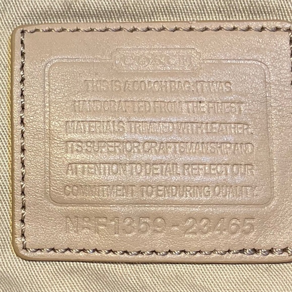 Coach signature print tote w/ red leather trim.    20-H10Da - Picture 7 of 7